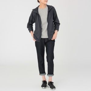 NWOT Muji Paraglider Cloth Packable Windbreaker Rain Jacket, Gray, Size Small